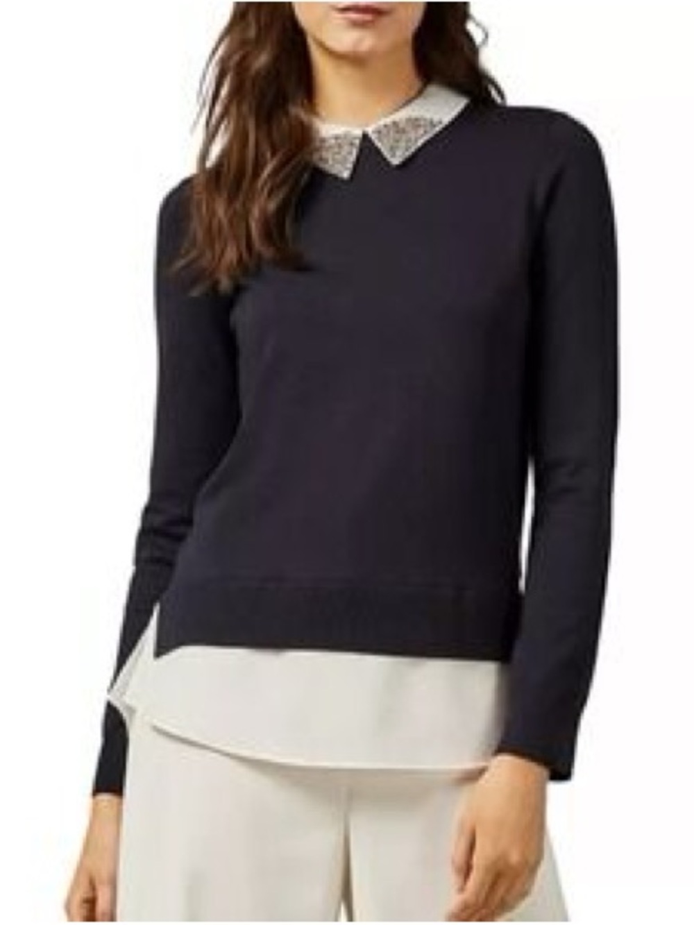 Ted Baker Liaylo Gem collared Sweater shirt, size “4”